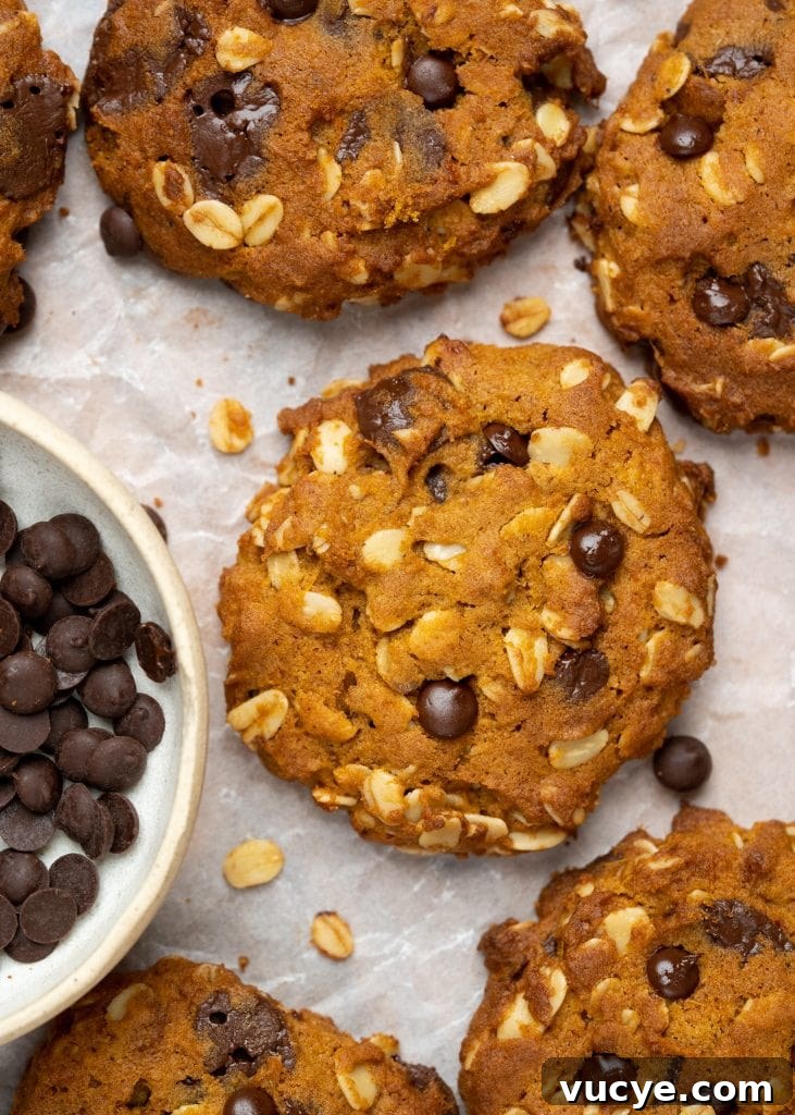 Pumpkin Oatmeal Cookies.