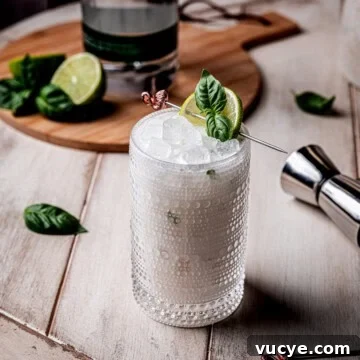Shimmy Shimmy Coconut Basil Lime Gin Cocktail