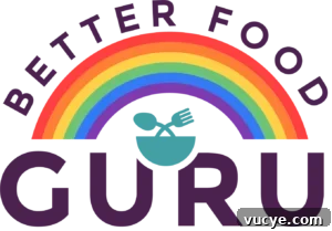 logo for better food guru vegan food blog.