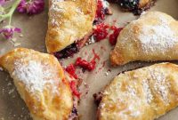 Homemade Flaky Blueberry Turnovers with Sweet Glaze