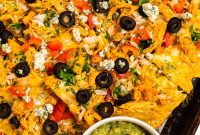 Crispy Buffalo Chicken Nachos with Blue Cheese Drizzle