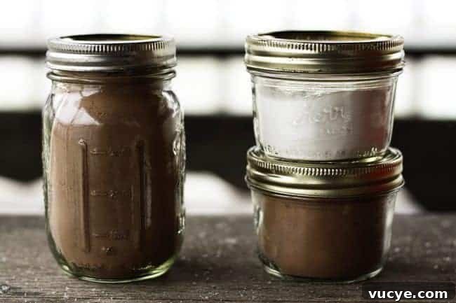 Homemade Chocolate and Vanilla No-Cook Instant Pudding Mix from Foodie with Family