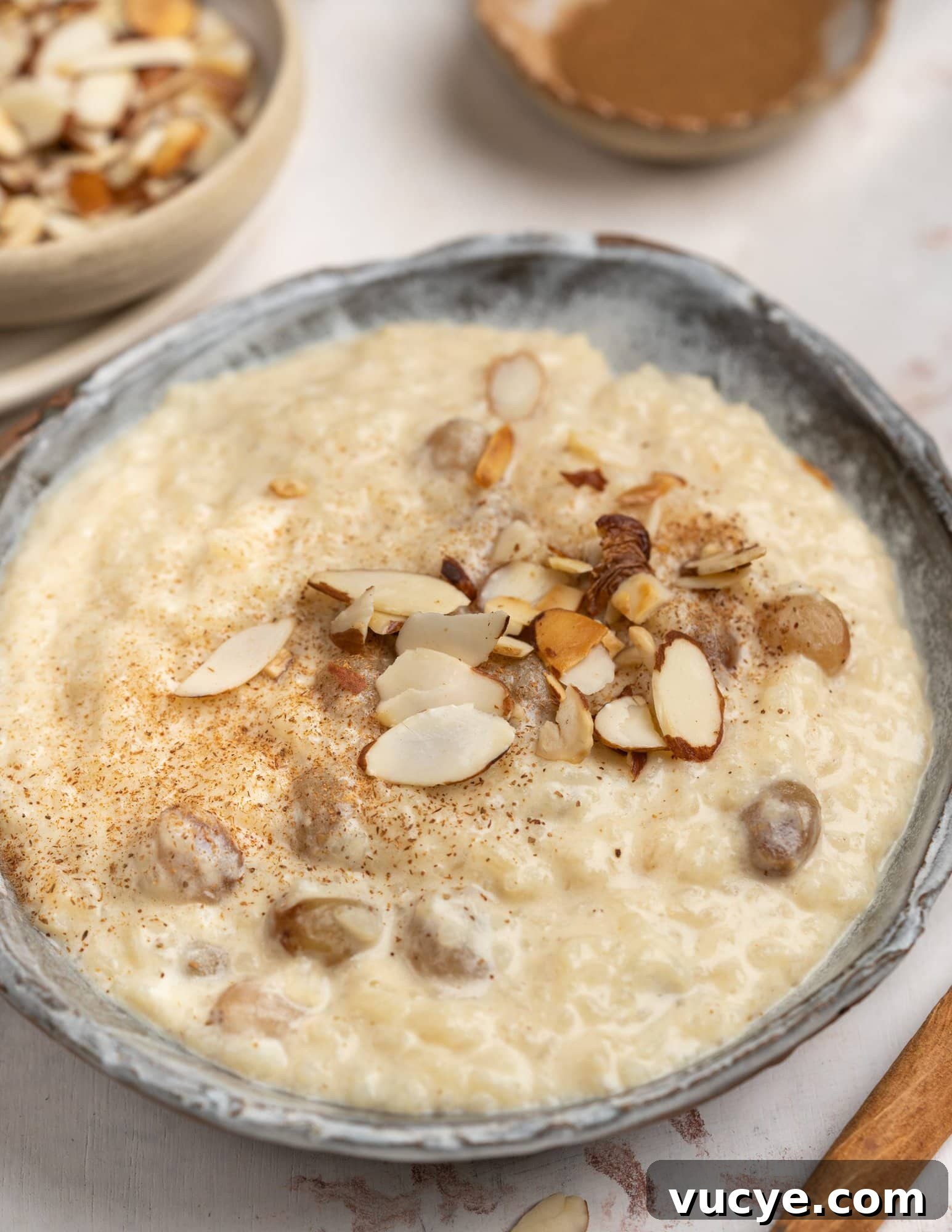 Rice pudding serving