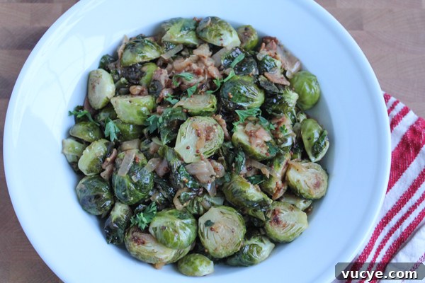 Roasted Brussels Sprouts with White Wine Shallot and Whole Grain Dijon Mustard Sauce