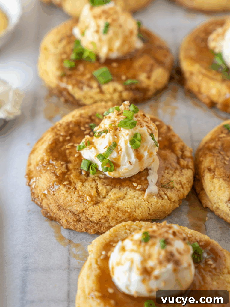 Savory Cornbread Cookies with Sesame & Soy Caramel