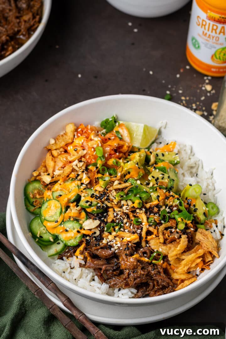 Korean shredded beef rice bowls cook once eat twice dinner