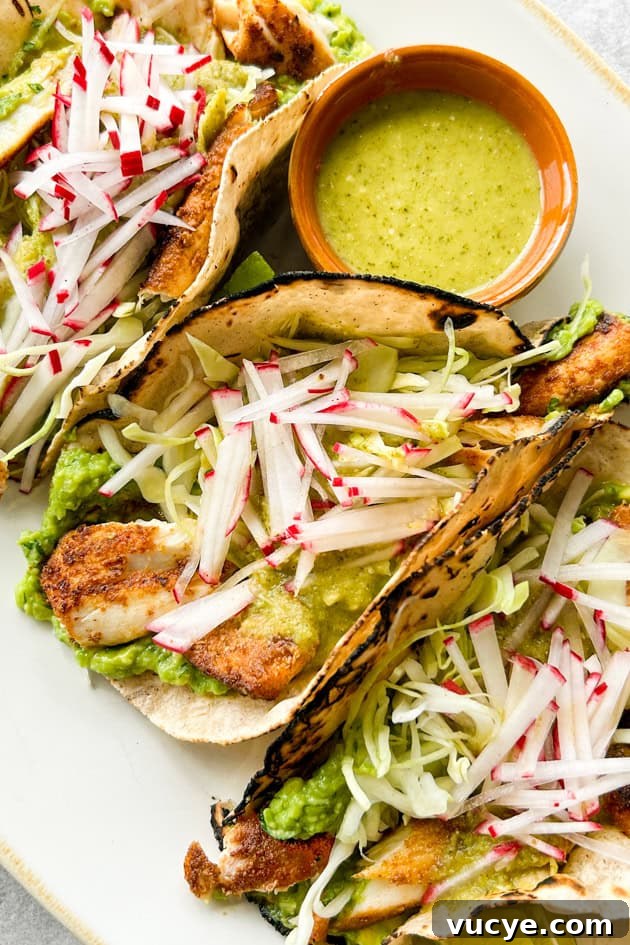 Easy Fish Tacos with Homemade Salsa Verde