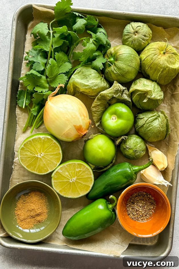 Ingredients for Salsa Verde