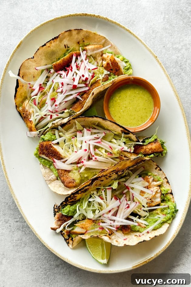 Easy Fish Tacos with Homemade Salsa Verde