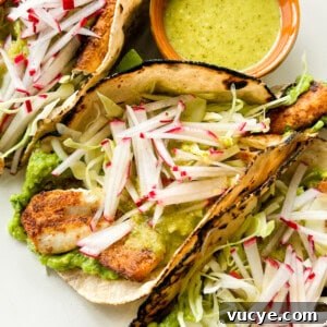Easy Fish Tacos with Homemade Salsa Verde