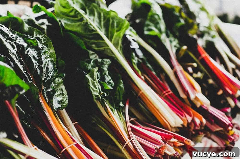 A pile of Rainbow Silverbeet/Chard