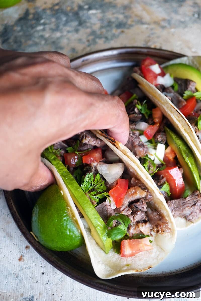 leftover meat taco