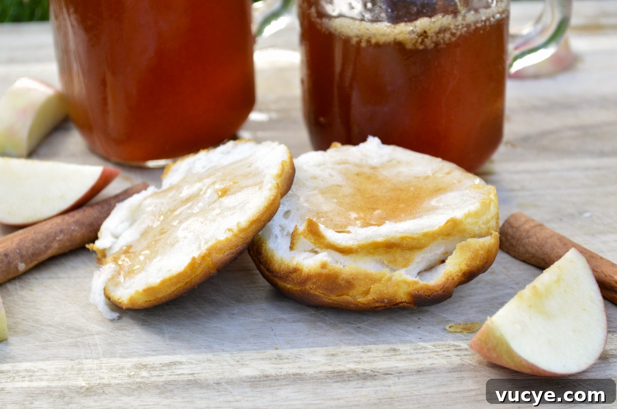 apple jelly on biscuit 