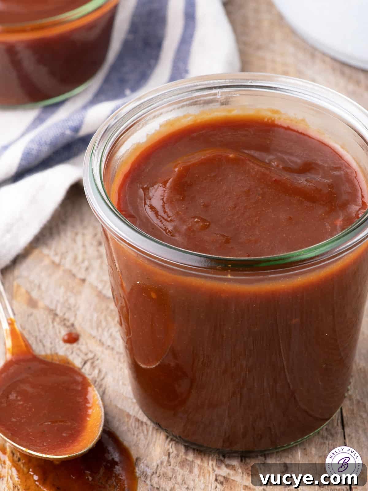 A jar of bourbon BBQ sauce