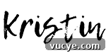 Close up of a signature of Kristin.